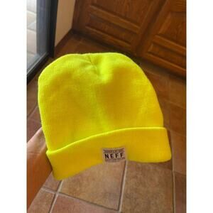 NEFF neon yellow beanie